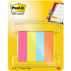 Znaczniki POST-IT® (670-4POP-EU), papier, 12, 7x44, 4mm, 4x50 kart., mix kolorów neon