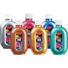 Farba plakatowa KEYROAD, 300ml, butelka, 6 szt., mix kolorów metalicznych
