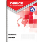 Koonotatnik OFFICE PRODUCTS, A4, w kratk, 80 kart., 60-80gsm, perforacja
