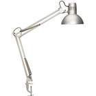 Lampka energooszczdna na biurko MAULstudy, bez arówki, mocowana zaciskiem, srebrna