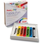 Kredki pastele do tkanin Pentel, 7 kolorw
