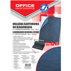 Okładki do bindowania OFFICE PRODUCTS, karton, A4, 250gsm, skóropodobne, 100szt., ciemnoniebieskie