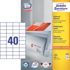 Etykiety uniwersalne Avery Zweckform, 52 / 5 x 29 / 7