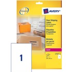 Etykiety adresowe Avery Zweckform przezroczyste, 210 x 297