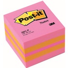 Kostka samoprzylepna Postit Mini, 400 kartek, 51x51 mm, różowy