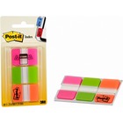 Samoprzylepne zakadki indeksujce Postit silne, 22 szt. 25x38 mm, fioletowe/zielone/pomaraczowe