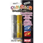 Farby w sztyfcie PlayColor One Metallic, złoty i srebrny blister