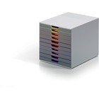 Pojemnik z kolorowymi szufladkami Durable, 10 szuflad / 280x292x356 mm (WxSxG)