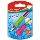 Gumka uniwersalna KEYROAD Pencil Grip, 2szt., blister, mix kolorów