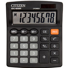 Kalkulator biurowy CITIZEN SDC-805NR, 8-cyfrowy, 120x105mm, czarny