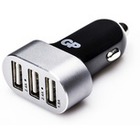 adowarka samochodowa USB, czarna, 2 x 2.4A + 1.5A