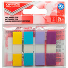 Zakadki indeksujce OFFICE PRODUCTS, PP, 12x43mm, 4x35 kart., zawieszka, mix kolorów pastel