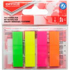 Zakadki indeksujce OFFICE PRODUCTS, PP, 12x43mm, 4x35 kart., zawieszka, mix kolorów neon