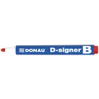 Marker do tablic DONAU D-Signer, okrgy, 2-4mm (linia), zawieszka, czerwony