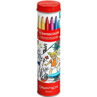 Flamastry akwarelowe CARAN D'ACHE Swisscolor, w metalowej tubie, z kolorowank, 10 szt., mix kolorów