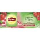 Herbata LIPTON zielona, z nut truskawki i maliny, 20 torebek