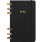 Kalendarz tygodniowy i miesiczny na spirali MOLESKINE 2025, 12M, L, mikka oprawa, 13x21cm, czarny