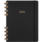 Kalendarz tygodniowy i miesiczny na spirali MOLESKINE 2025, 12M, XL, twarda oprawa, 20, 4x25, 2cm, czarny