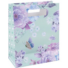 Torebka na prezenty DONAU HOME, laminowana, 26x32, 5x10cm, caoroczna, z rczk, mix wzorów