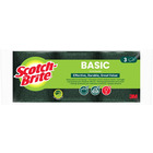 Zmywak kuchenny SCOTCH BRITE Basic, paski, 3 szt., óto-zielony