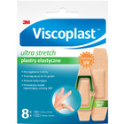 Plastry VISCOPLAST Ultra Stretch, elastyczne, 2 rozmiary, 8 szt., kopertka