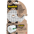 Dyspenser tamy SCOTCH, ze stali nierdzewnej + 2x tama Magic™ 19mm x 13, 9m, srebrny