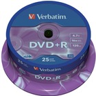 Dysk DVD+R/ - R VERBATIM 4,7 GB, DVD+R / cake 25 szt.